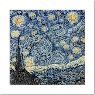 Starry Night Style Posters and Art